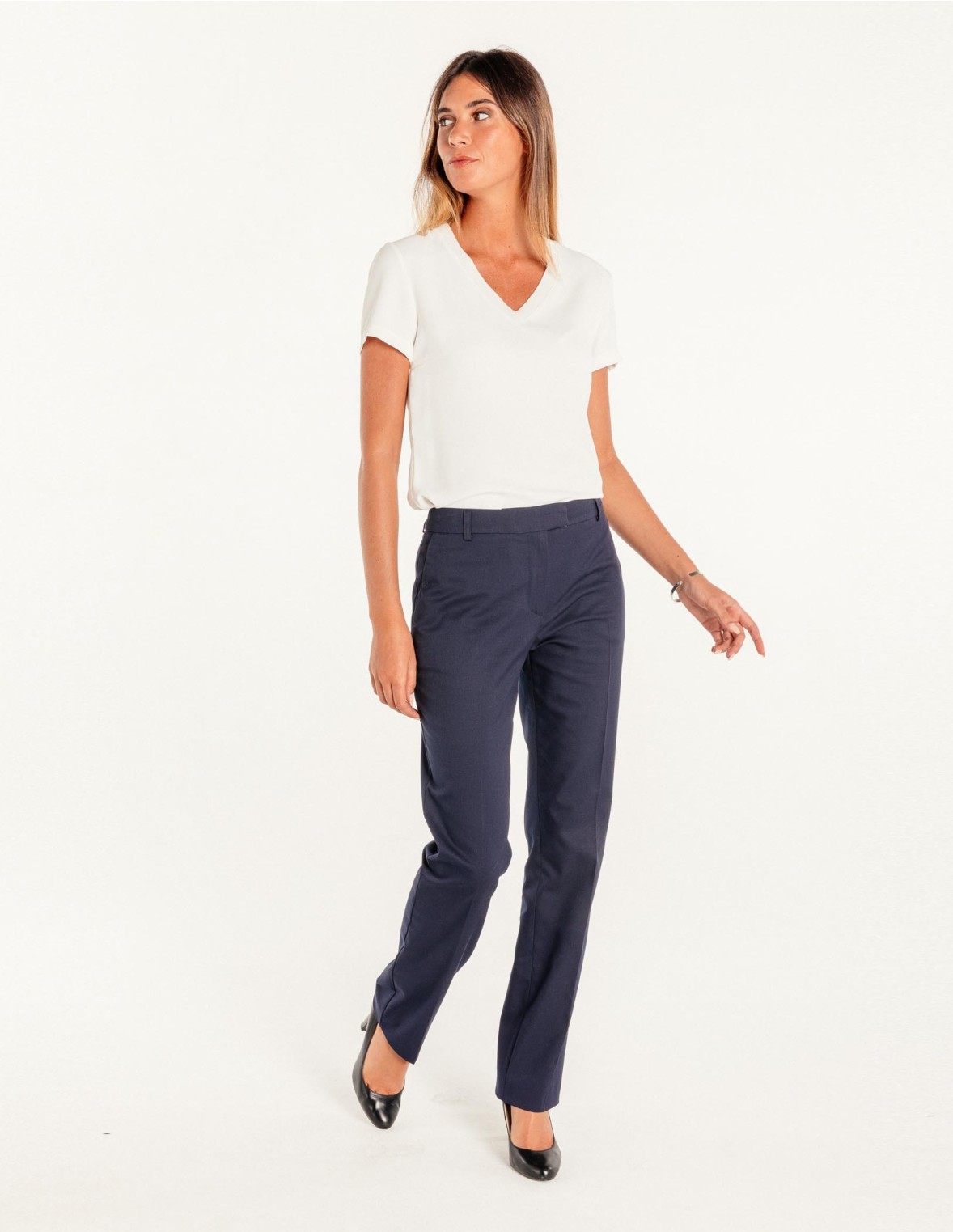 Blouse fluide col V femme