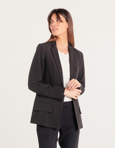 Veste fluide femme noire PER-KB-WJA09P9-380-38