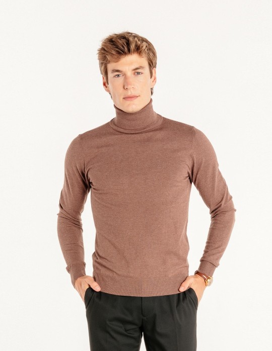 Pull col roul&eacute; homme