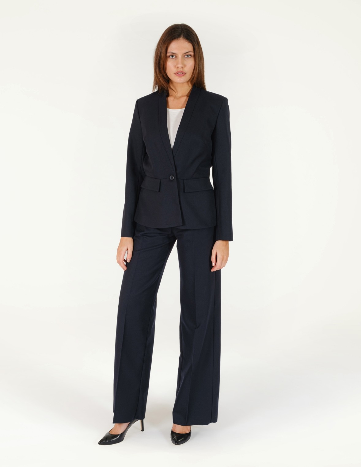 Pantalon large bleu marine