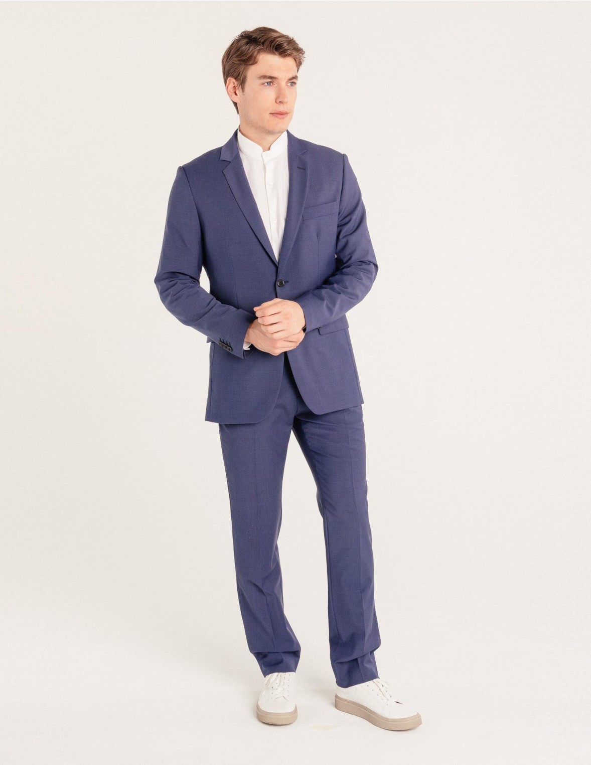 Pantalon fitté laine polyester