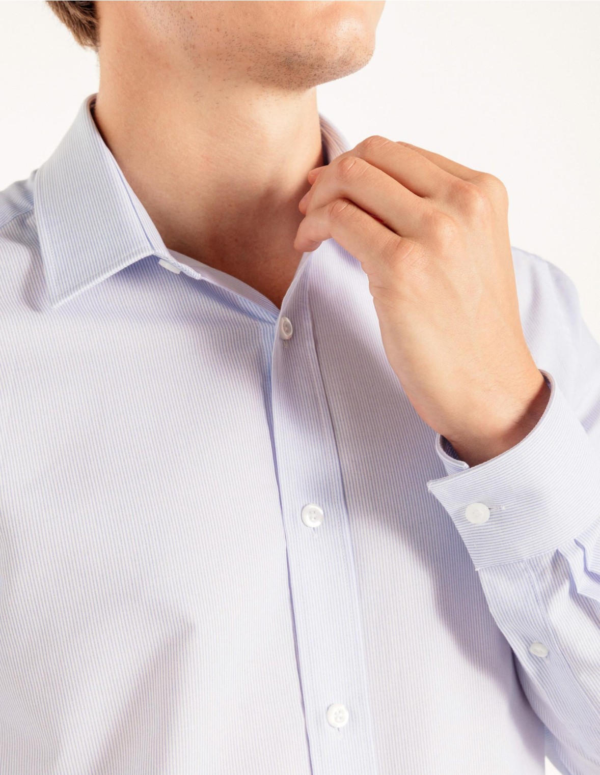 Chemise ajustée homme rayée