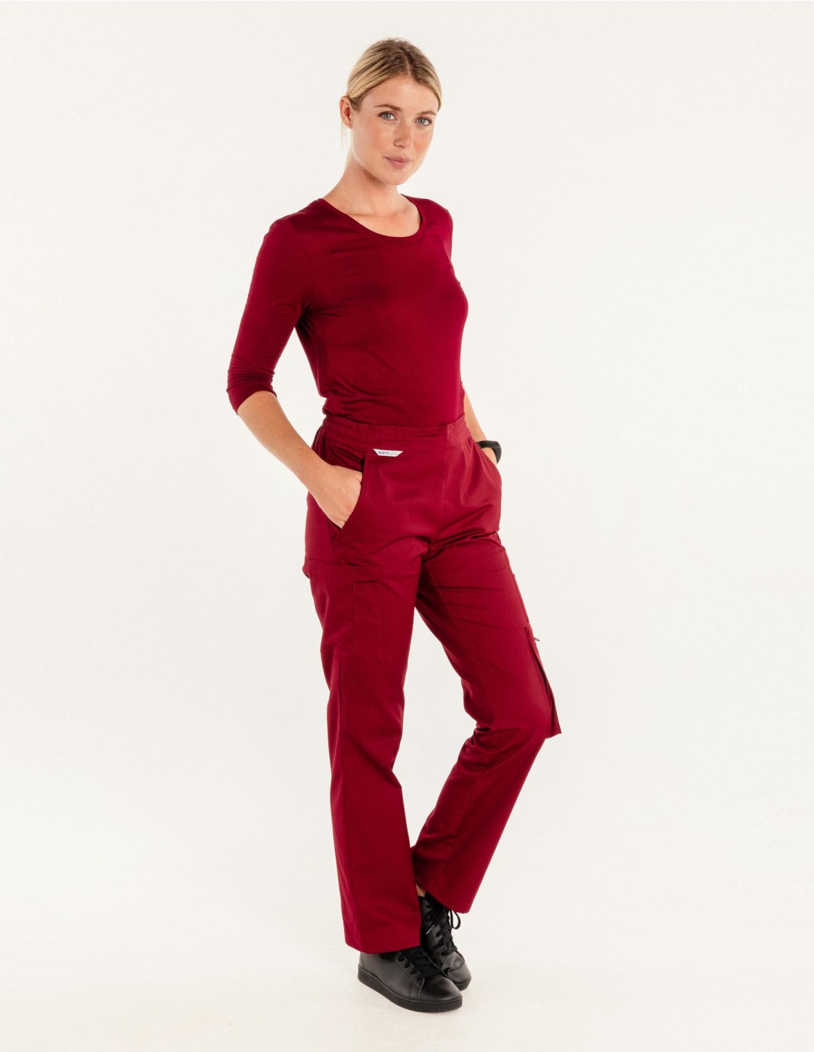 Tee shirt seconde peau bordeaux