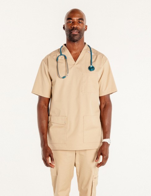 Tunique médicale & spa homme beige PER-KC-MTU11C1-030-S
