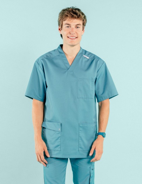 Tunique médicale & spa homme bleu canard PER-KC-MTU11C1-06E-S