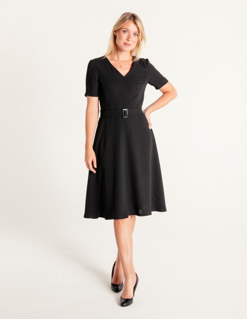 Robe fluide avec ceinture PER-KB-WDR29P9-380-34