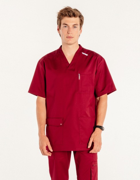 Tunique médicale & spa homme bordeaux PER-KC-MTU11C1-487-S