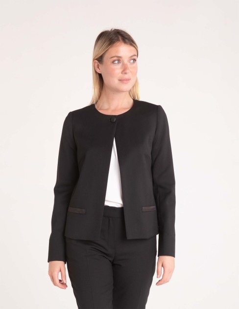 Veste col rond charcoal PER-KB-WJA07P2-450-34