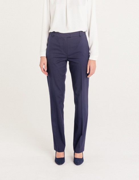 Pantalon de costume droit bleu marine PER-KB-WPA01PV1-076-36