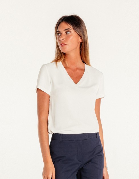 Blouse fluide col V femme PER-KB-WBL04