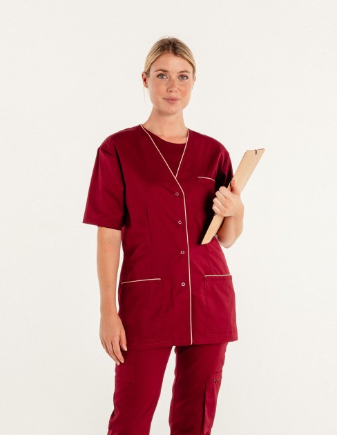 Blouse médicale liseré contrasté PER-KC-WBL02C1-491-XS