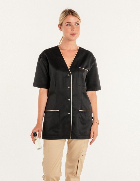 Blouse médicale liseré contrasté PER-KC-WBL02P3-489-XS