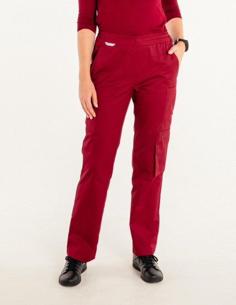Pantalon cargo bordeaux femme médical & spa PER-KC-WPA03C1-487-XS