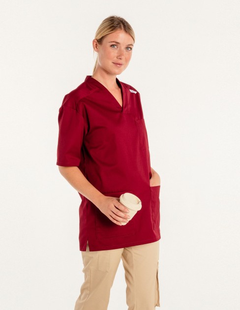 Tunique professionnelle bordeaux femme PER-KC-WTU01C1-487-XS