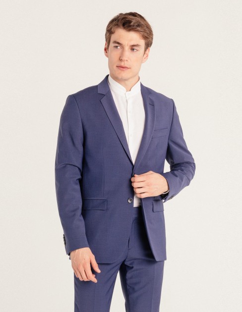 Veste regular fit laine polyester bleu moyen CAP-KB-MJA21LP1-060-44