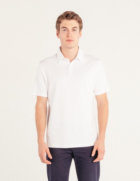 Polo manches courtes blanc CAP-KB-MPO22CM2-010-S