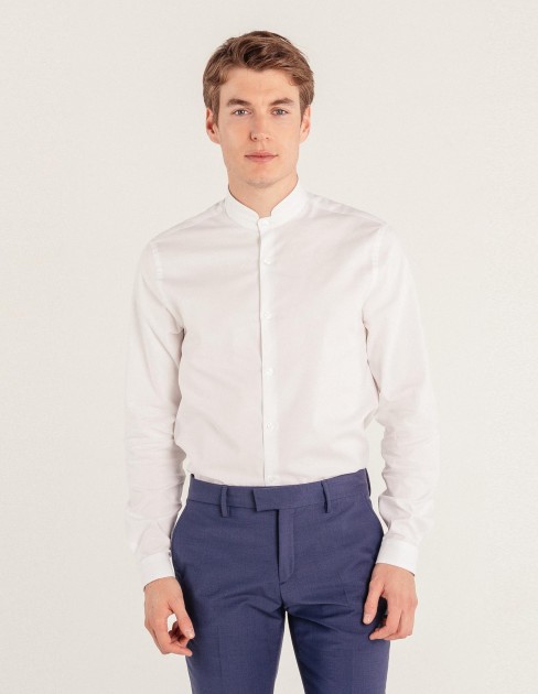 Chemise blanche col mao CAP-KB-MSH18C5-010-37