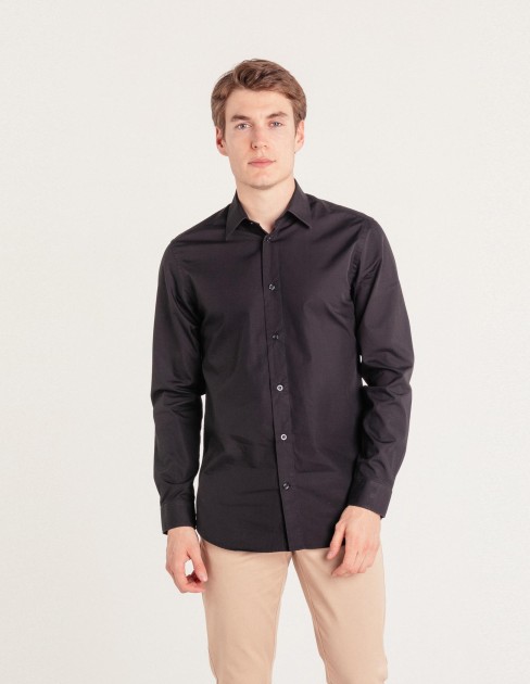 Chemise regular homme noire PER-KB-MSH21C2-380-37
