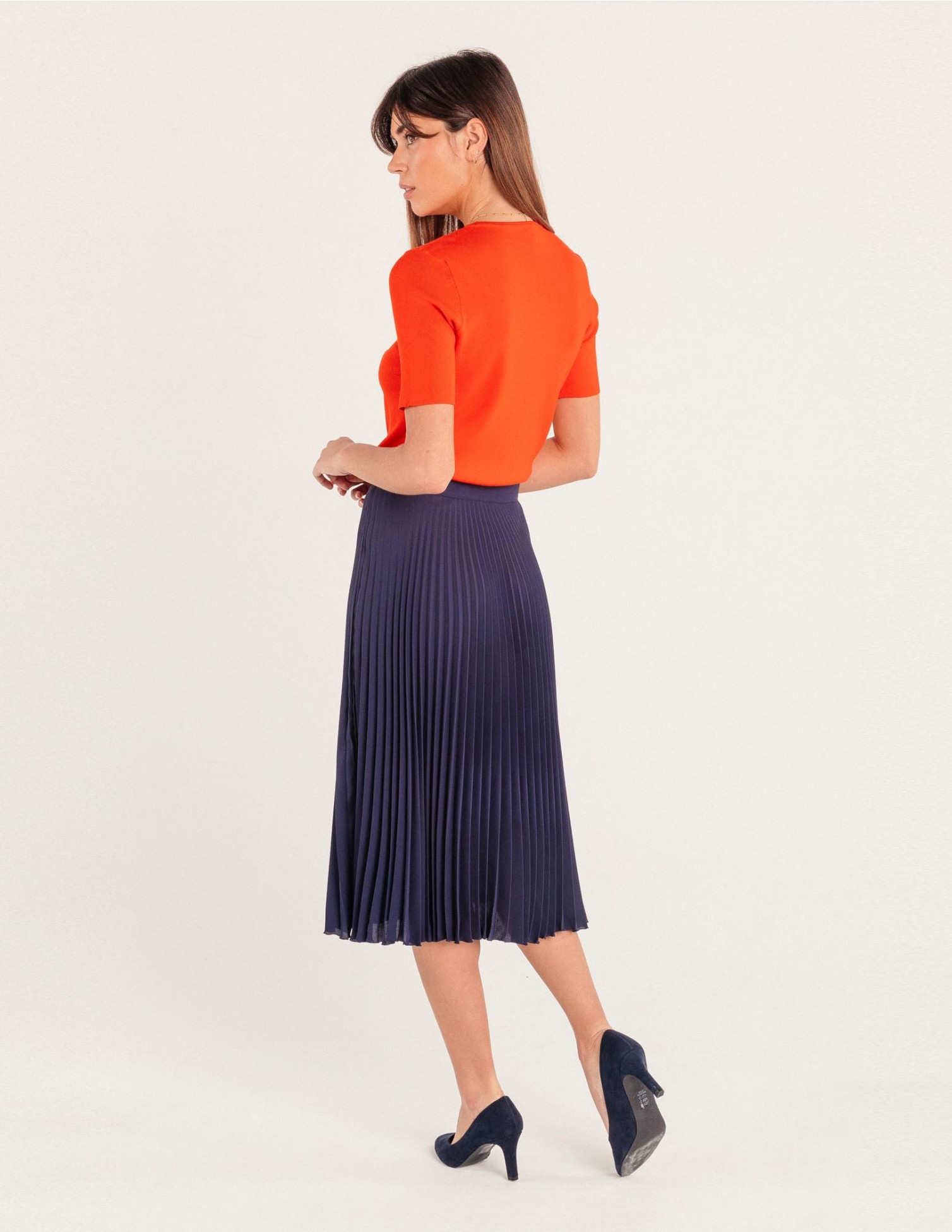 Jupe Plissée En Soie Bleue Sportmax Taille 6 - Coupe A-Line, Neuve Avec étiquettes